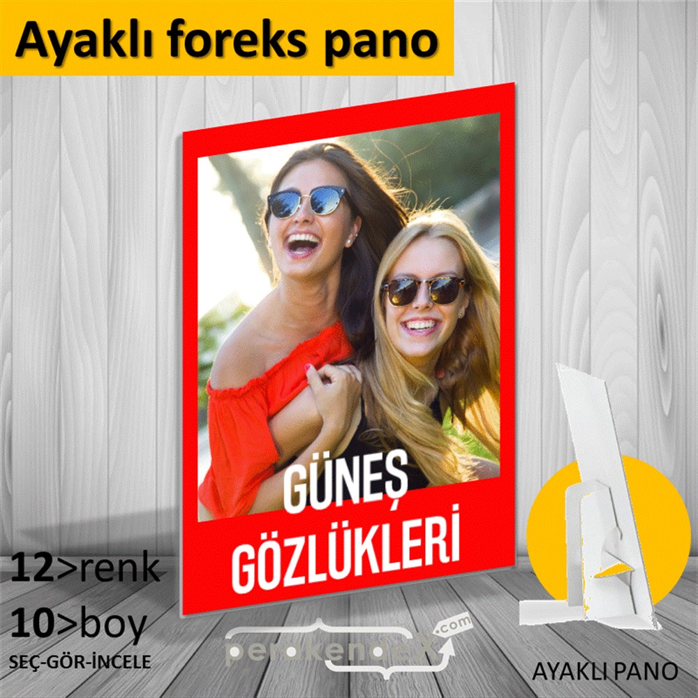 Güneş Gözlükleri KARTON AYAKLI POSTER,  PANO -dikdörtgen,tek yön baskı