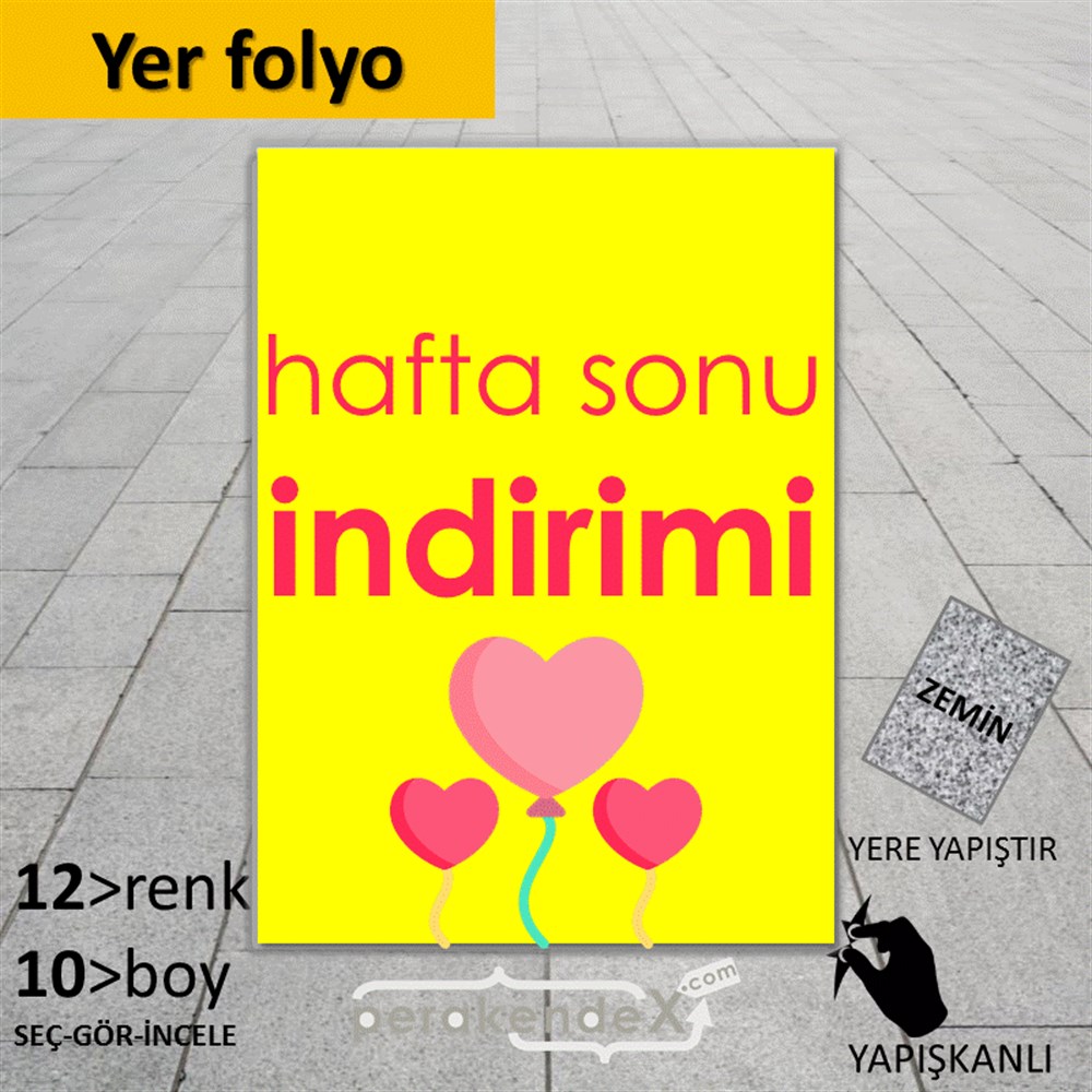 Hafta Sonu İndirimi YER - ZEMİN FOLYO,  VİNİL -dikdörtgen,tek yön baskı