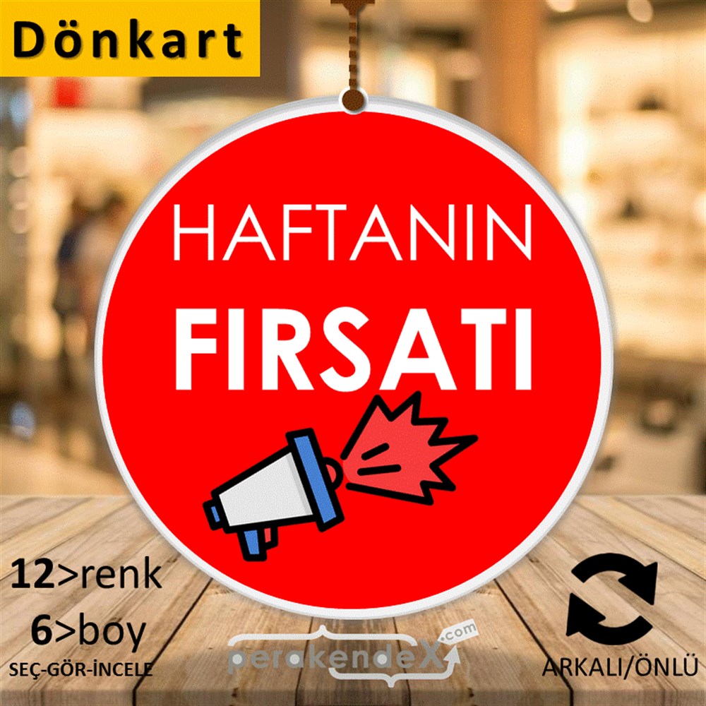 Haftanın Fırsatı DÖNKART -oval,çift yön baskı