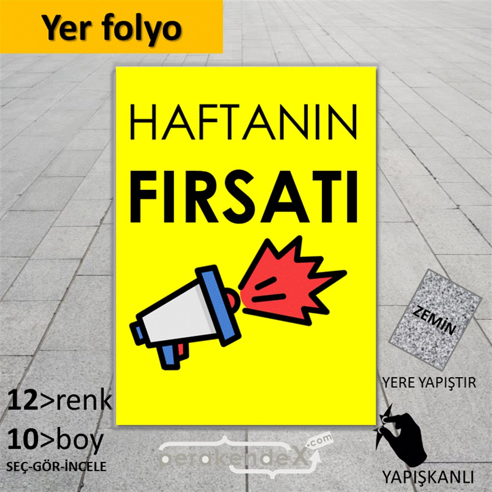 Haftanın Fırsatı YER - ZEMİN FOLYO,  VİNİL -dikdörtgen,tek yön baskı