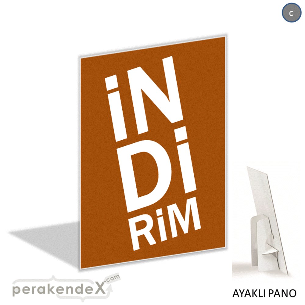heceli indirim AYAKLI REKLAM PANOSU -dikdörtgen,tek yön baskı