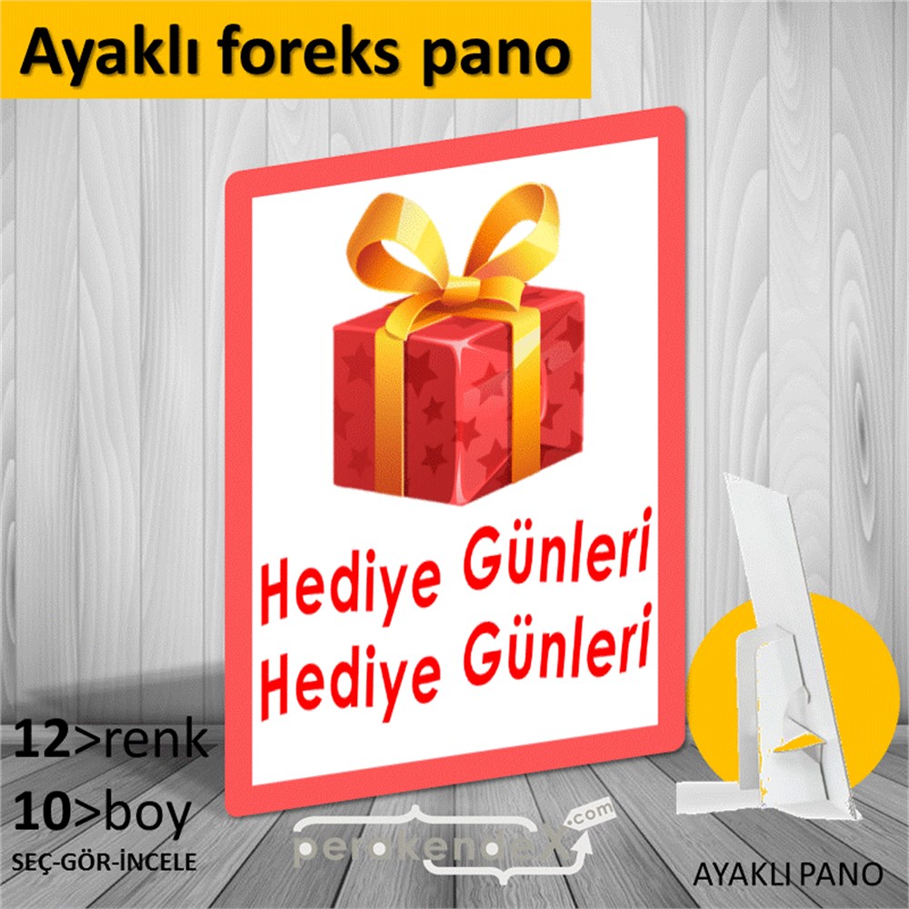 hediye günleri KARTON AYAKLI POSTER,  PANO -dikdörtgen,tek yön baskı