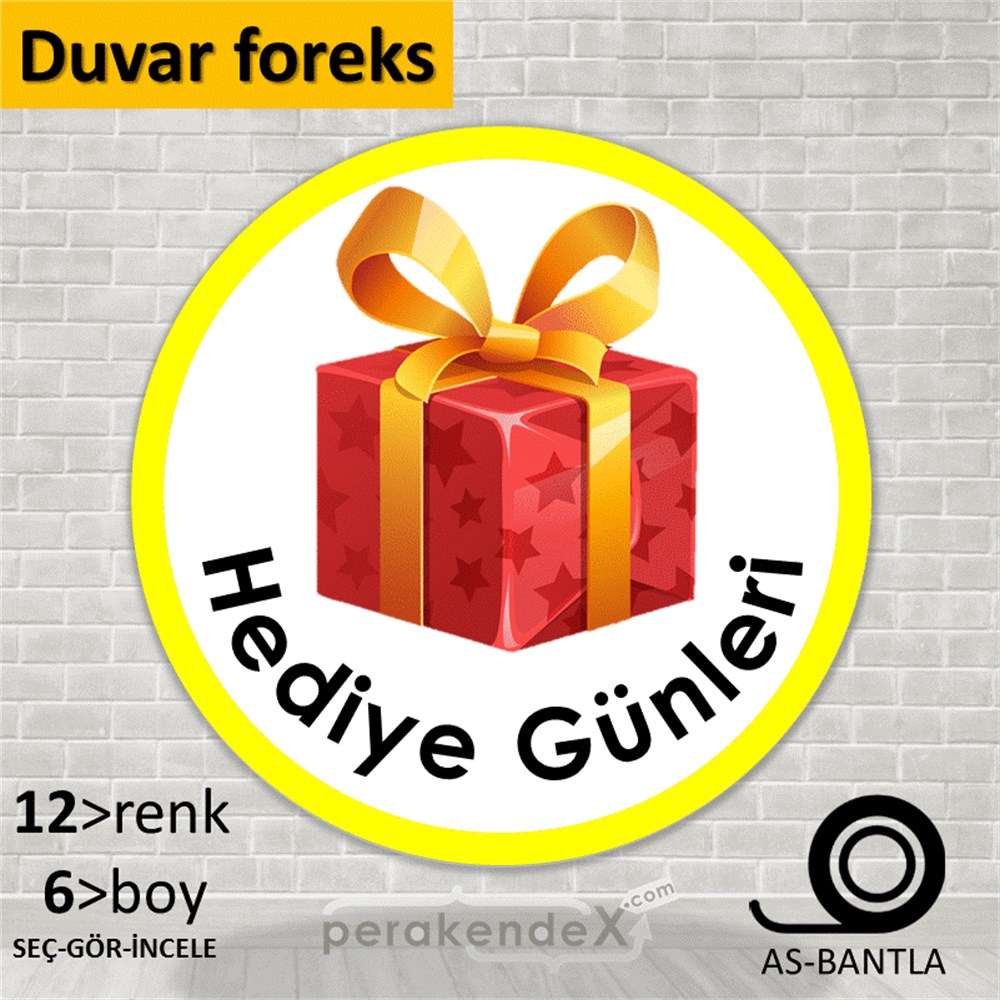 hediye günleri SERT PLASTİK POSTER,  AFİŞ -oval,tek yön baskı