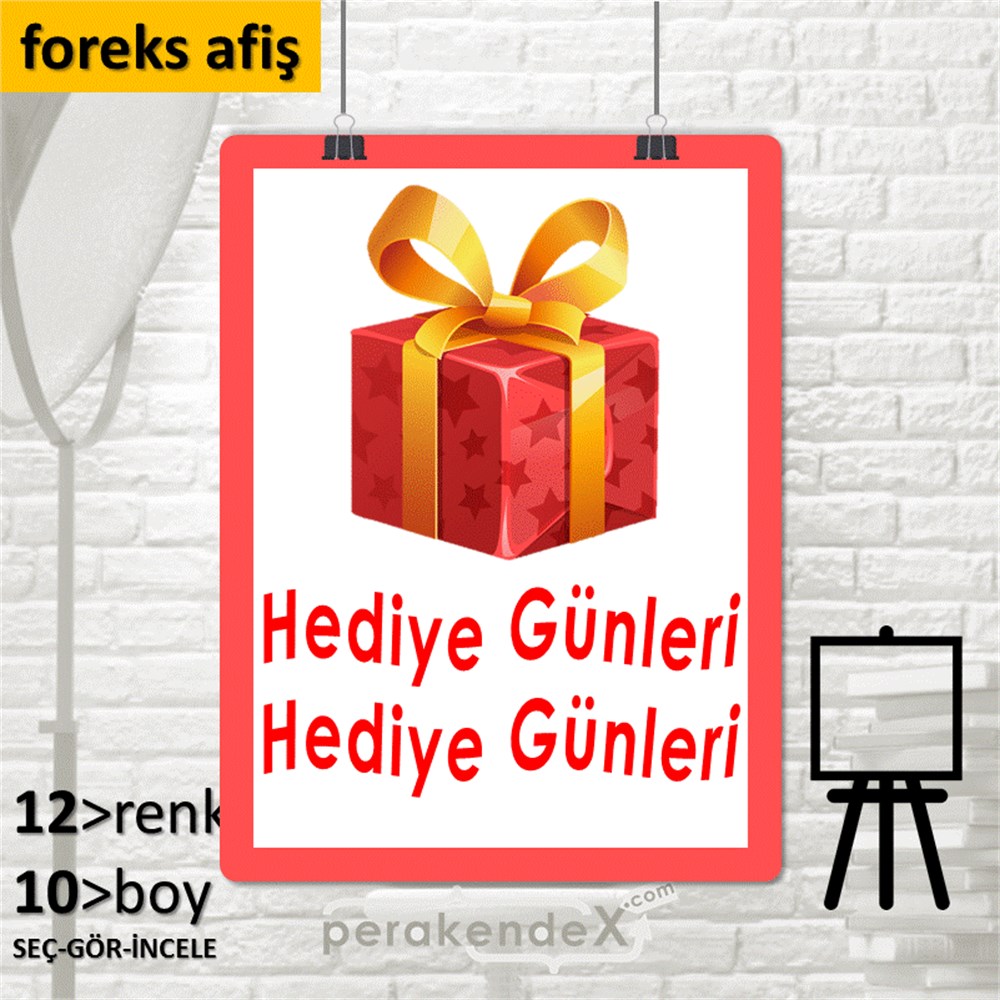 hediye günleri SERT PLASTİK POSTER,  AFİŞ -dikdörtgen,tek yön baskı