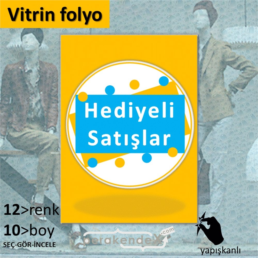 hediyeli satışlar CAMA YAPIŞAN FOLYO -dikdörtgen,tek yön baskı