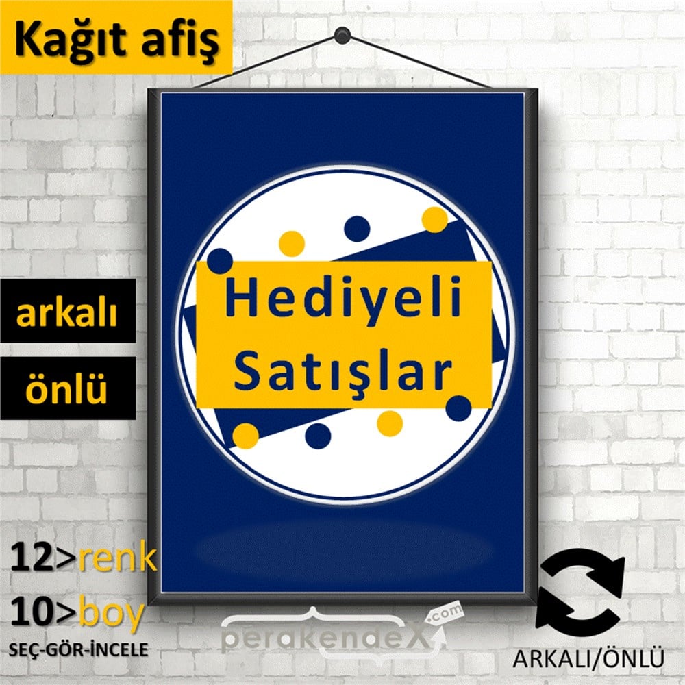hediyeli satışlar POSTERİ -dikdörtgen,çift yön baskı