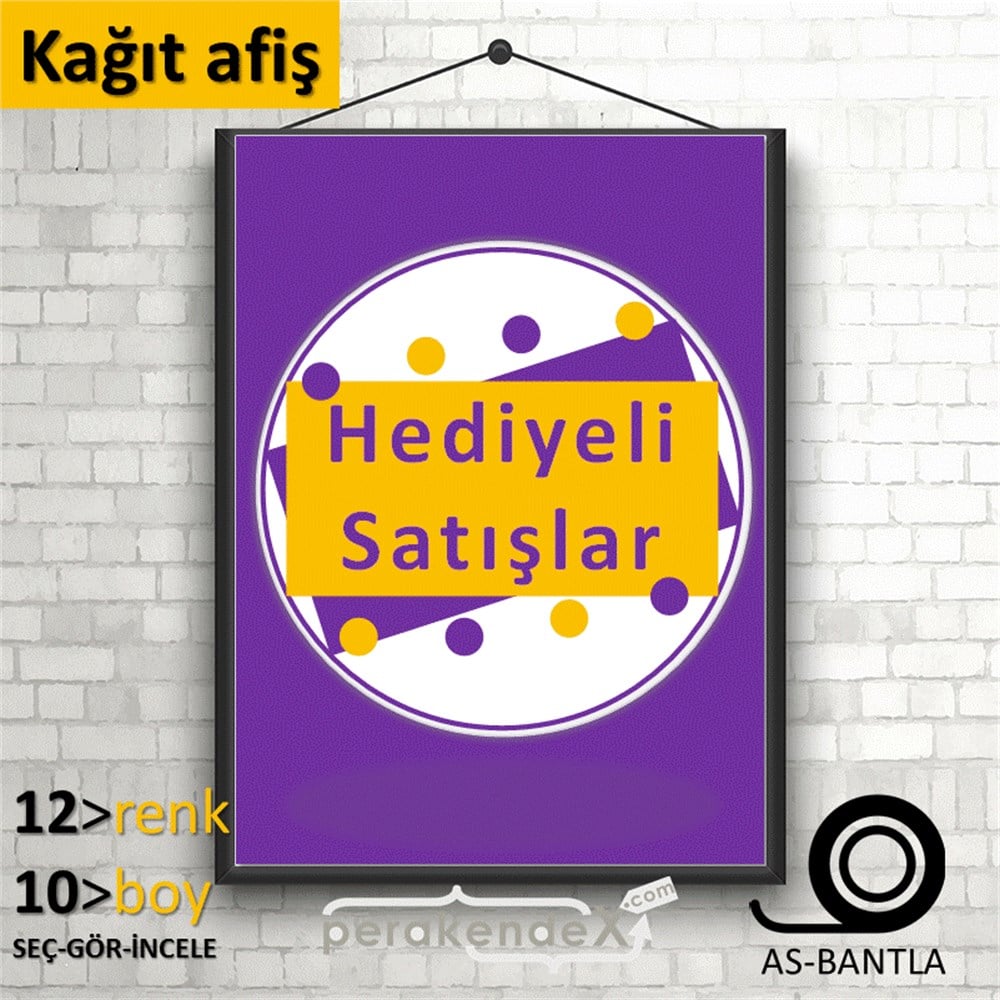hediyeli satışlar POSTERİ -dikdörtgen,tek yön baskı