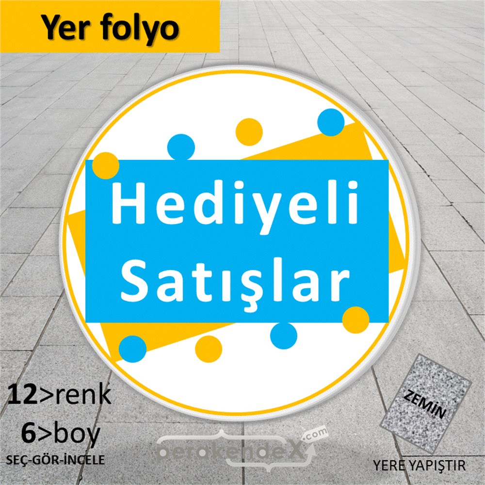 hediyeli satışlar YER ZEMİNE YAPIŞIR -oval,tek yön baskı