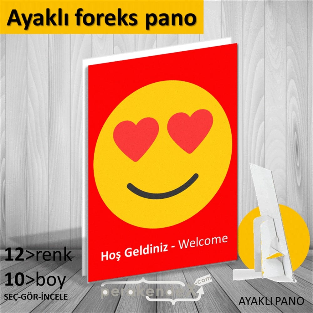Hoş Geldiniz Welcome KARTON AYAKLI POSTER,  PANO -dikdörtgen,tek yön baskı