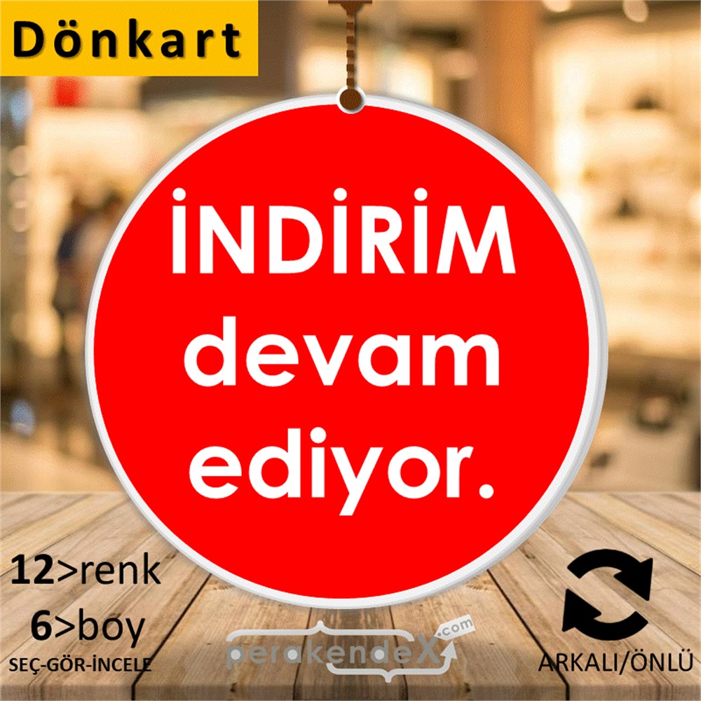 indirim devam ediyor DÖNKART -oval,çift yön baskı