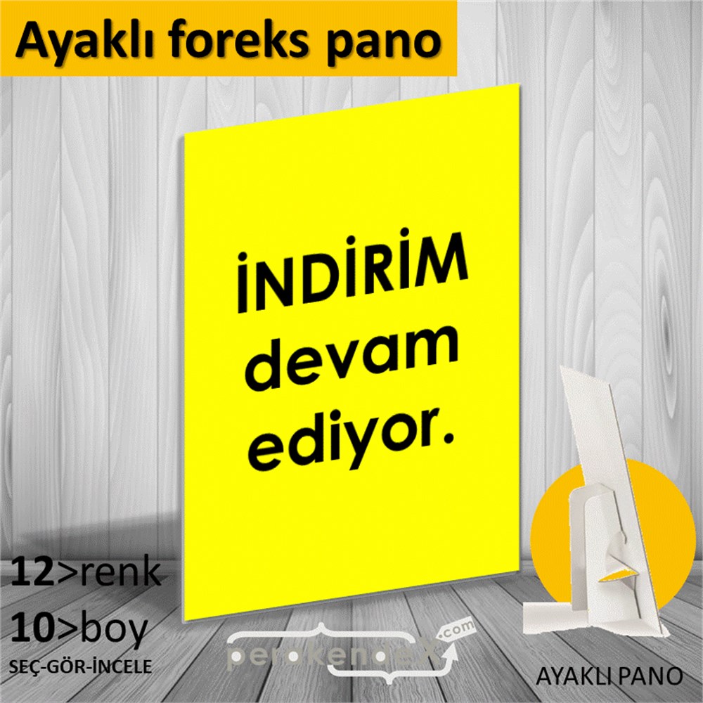 indirim devam ediyor KARTON AYAKLI POSTER,  PANO -dikdörtgen,tek yön baskı