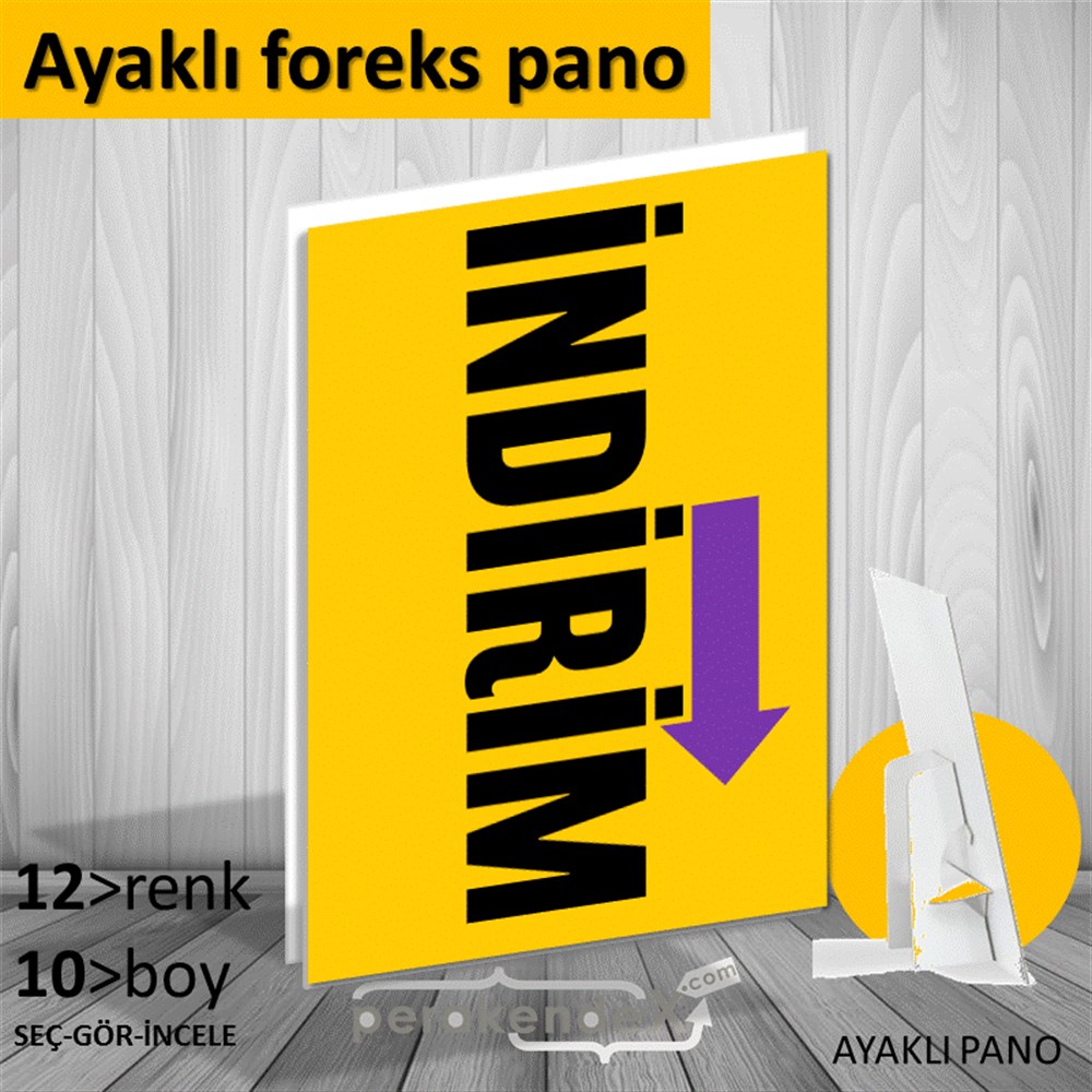 İndirim Dikey Vertical KARTON AYAKLI POSTER,  PANO -dikdörtgen,tek yön baskı