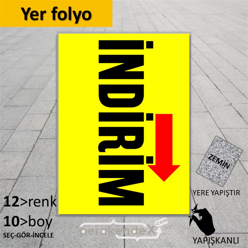 İndirim Dikey Vertical YER - ZEMİN FOLYO,  VİNİL -dikdörtgen,tek yön baskı