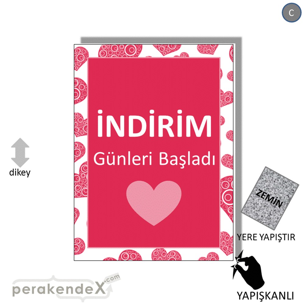 indirim günleri başladı YER ZEMİNE YAPIŞIR -dikdörtgen,tek yön baskı