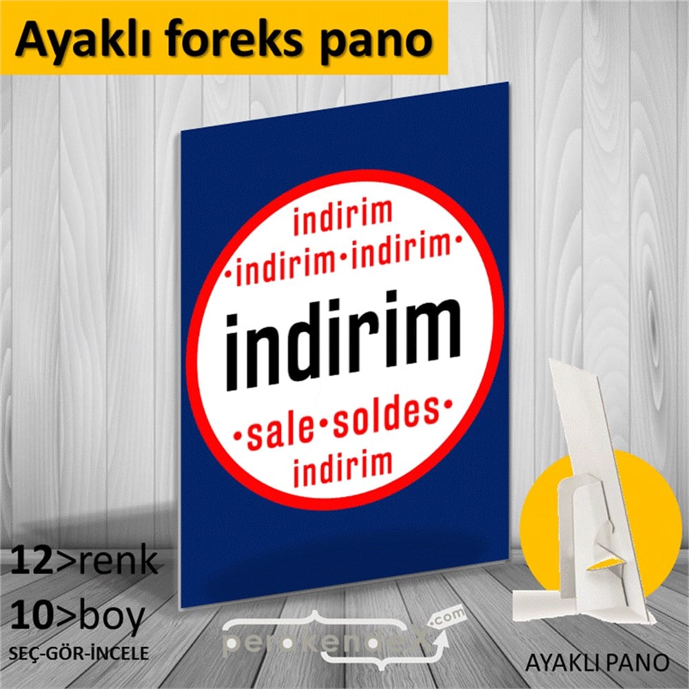 indirim sale soldes AYAKLI REKLAM PANOSU -dikdörtgen,tek yön baskı
