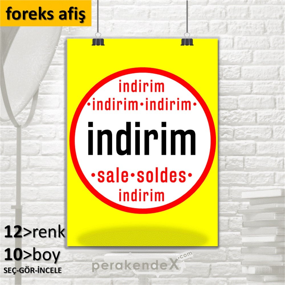 indirim sale soldes SERT PLASTİK POSTER -dikdörtgen,tek yön baskı