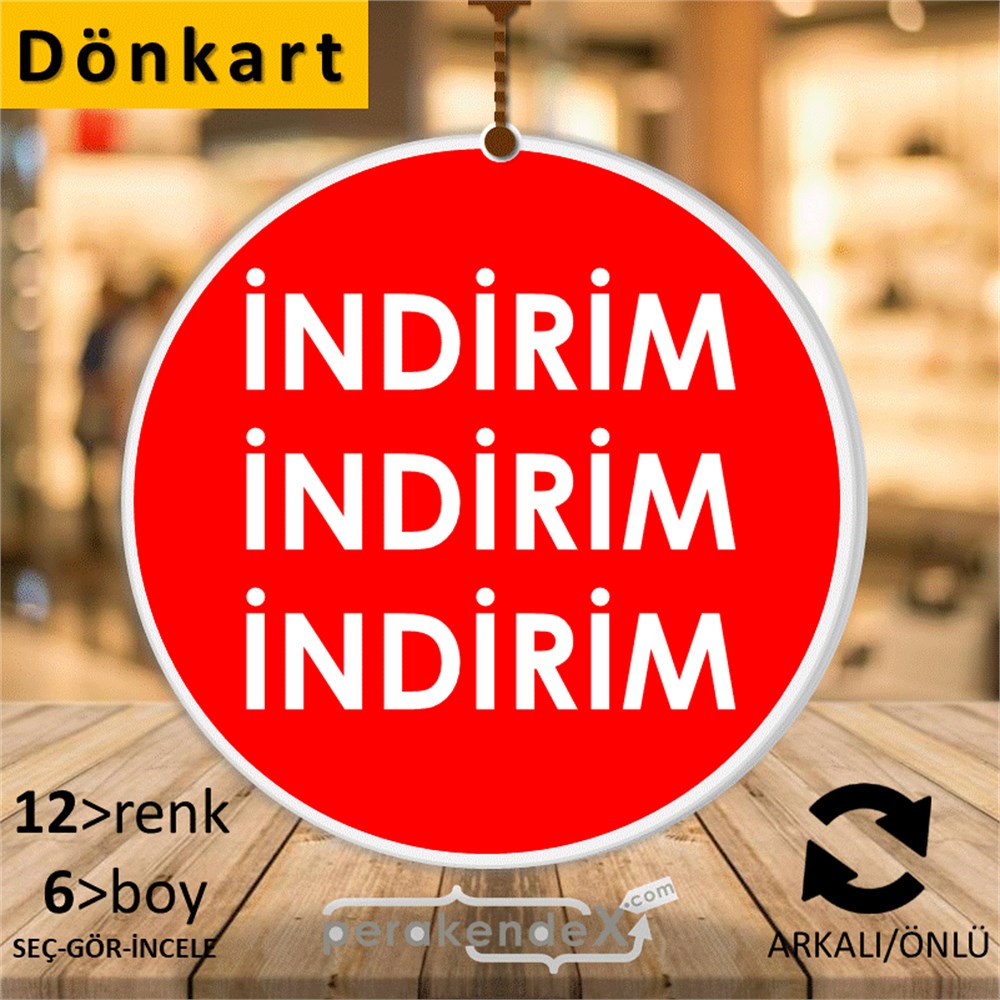 indirim (sıralı) DÖNKART -oval,çift yön baskı
