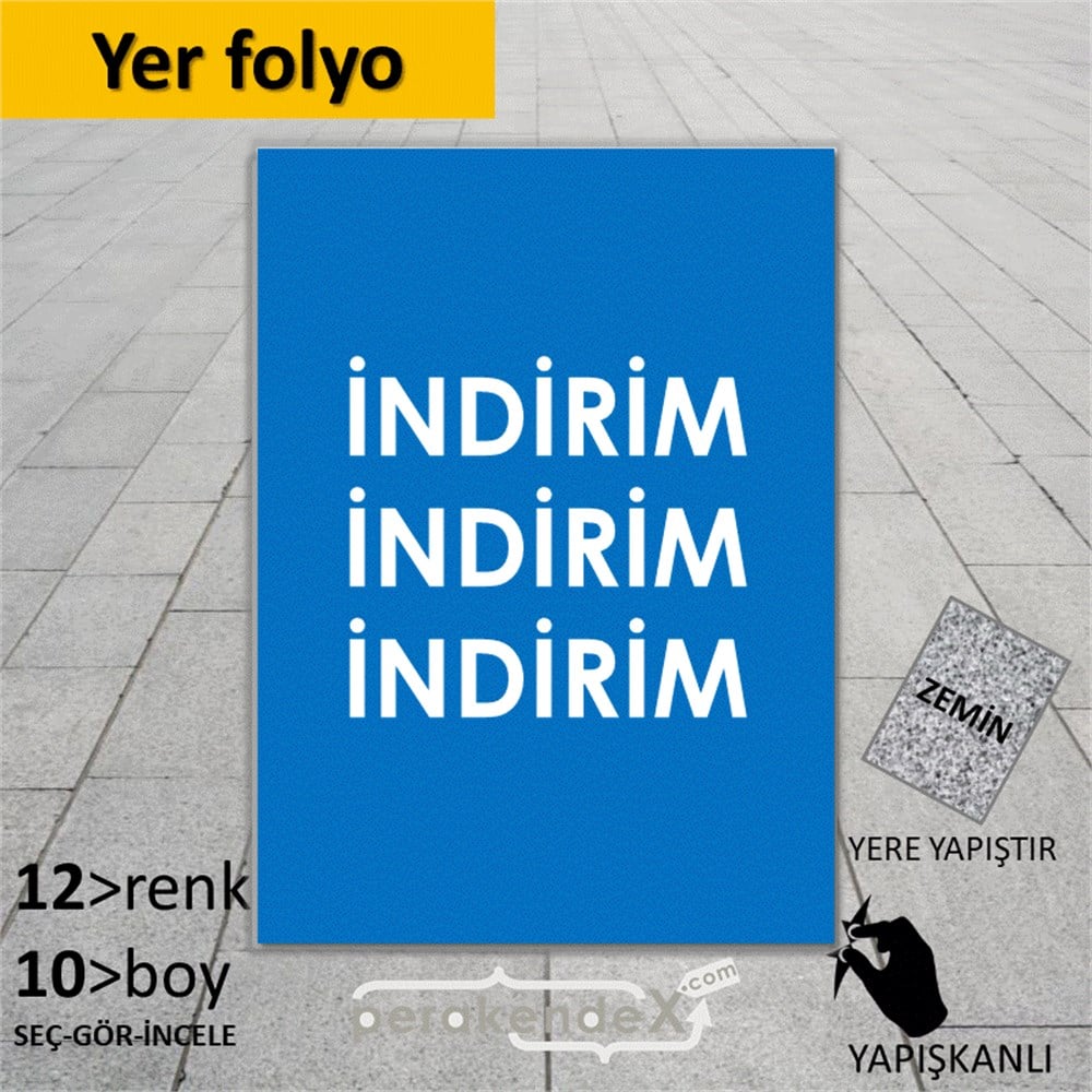 indirim (sıralı) YER - ZEMİN FOLYO,  VİNİL -dikdörtgen,tek yön baskı