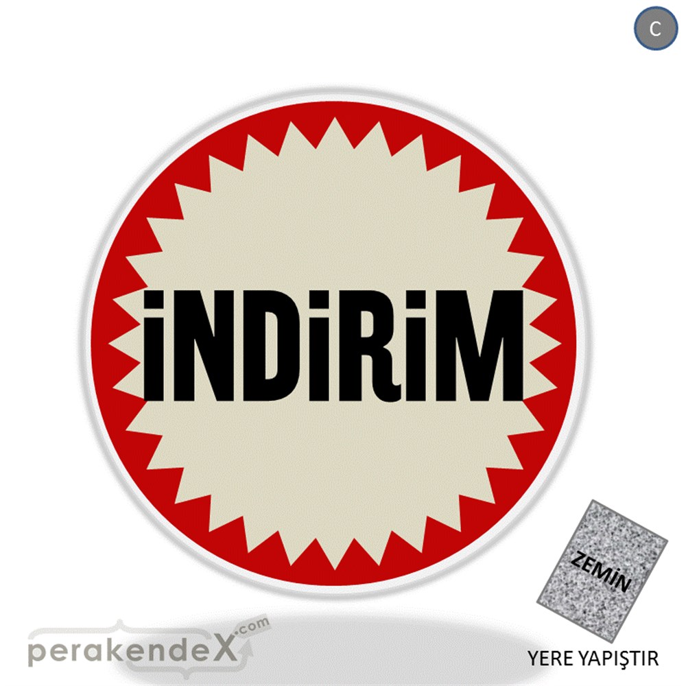 indirim YER ZEMİNE YAPIŞIR -oval,tek yön baskı