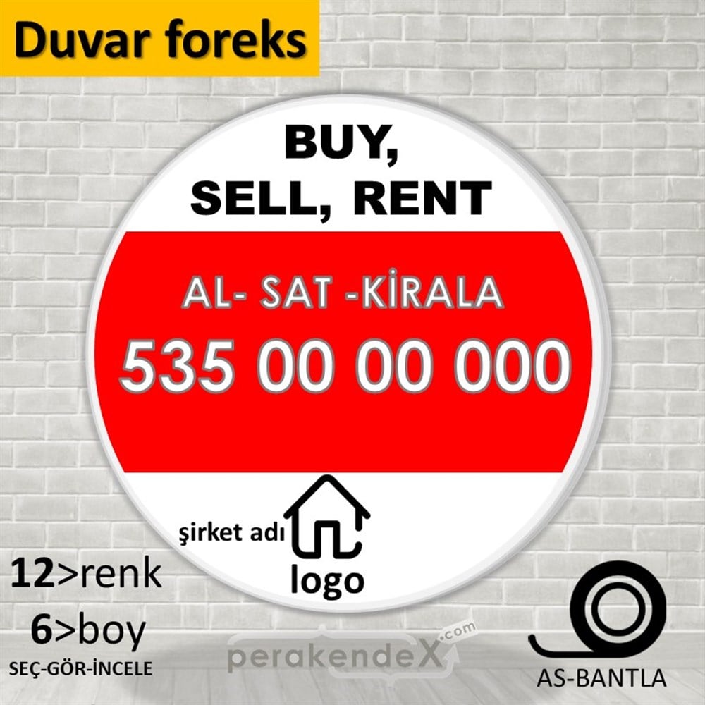 İngilizce Al & Sat & Kirala Yazısı 004 SERT PLASTİK POSTER,  AFİŞ -oval,tek yön baskısert plastik poster,  afiş