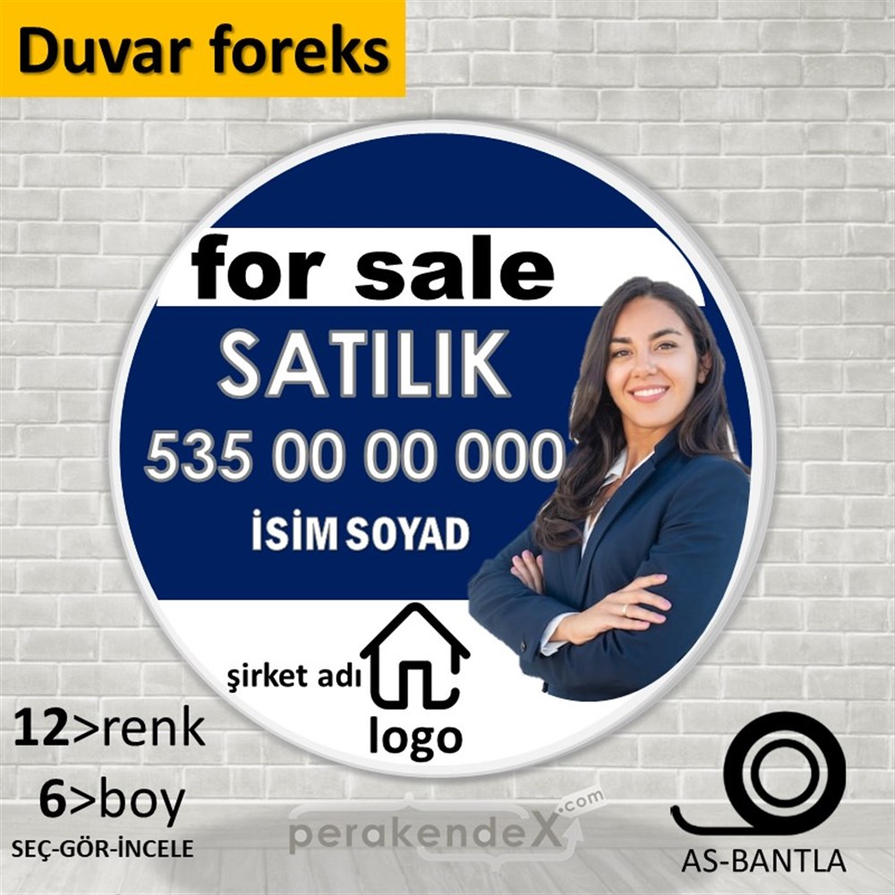 İngilizce Satılık Yazısı 002 SERT PLASTİK POSTER,  AFİŞ -oval,tek yön baskısert plastik poster,  afiş