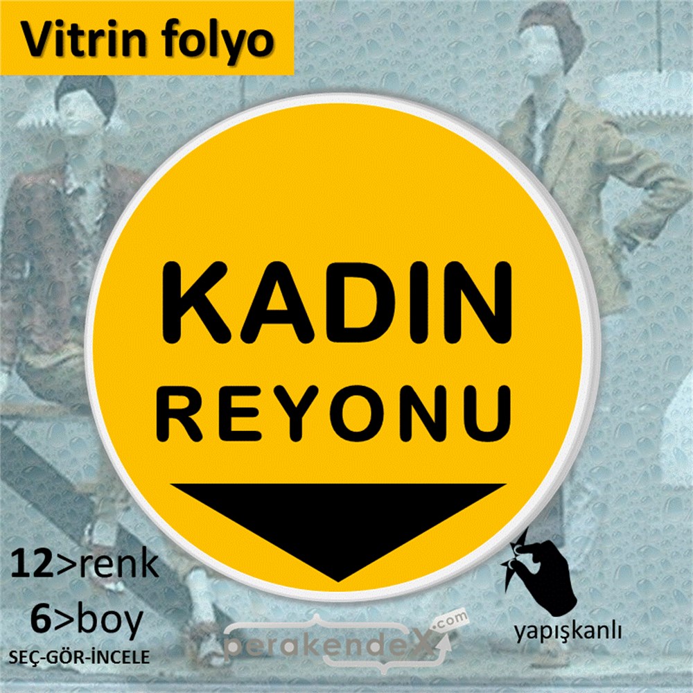 kadın reyonu yönlendirme CAMA YAPIŞAN FOLYO -oval,tek yön baskı