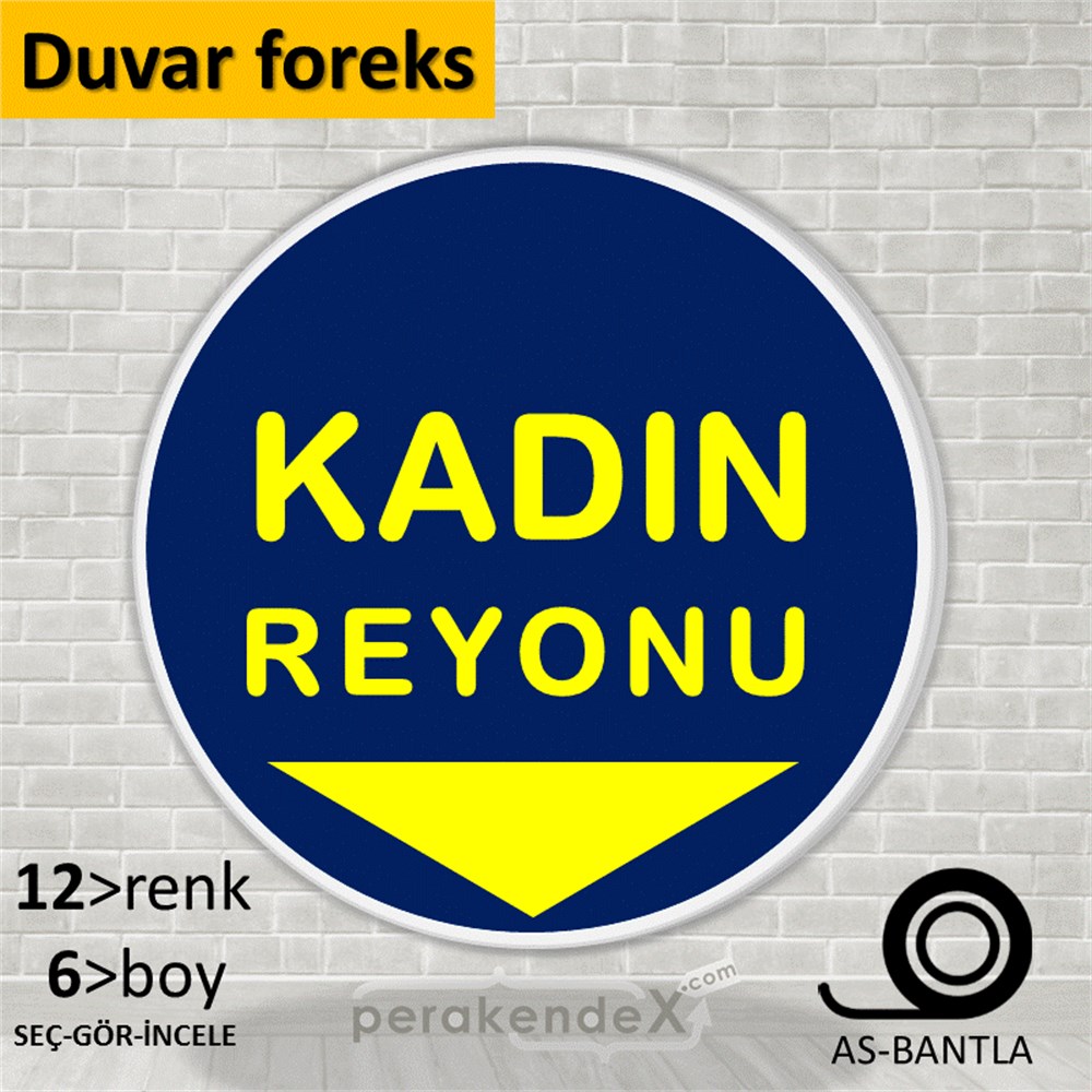 kadın reyonu yönlendirme SERT PLASTİK POSTER -oval,tek yön baskı