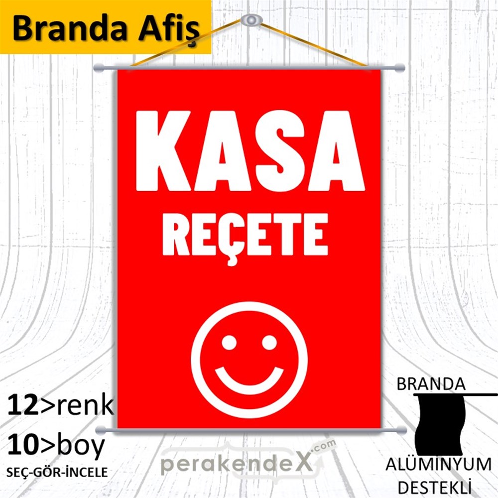 Kasa Reçete Yazısı BRANDA POSTER,  AFİŞ -dikdörtgen,tek yön baskıbranda poster,  afiş