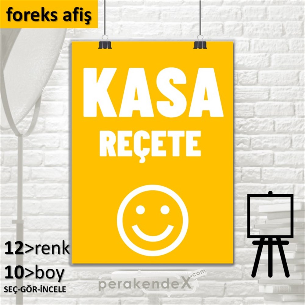 Kasa Reçete Yazısı SERT PLASTİK POSTER,  AFİŞ -dikdörtgen,tek yön baskısert plastik poster,  afiş