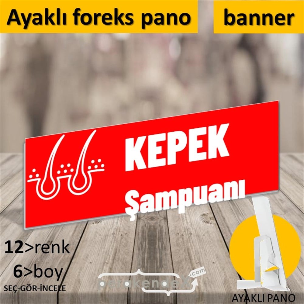 Kepek Şampuanı Çeşitleri KARTON AYAKLI POSTER,  PANO (BANNER) -dikdörtgen,tek yön baskıkarton ayaklı poster,  pano