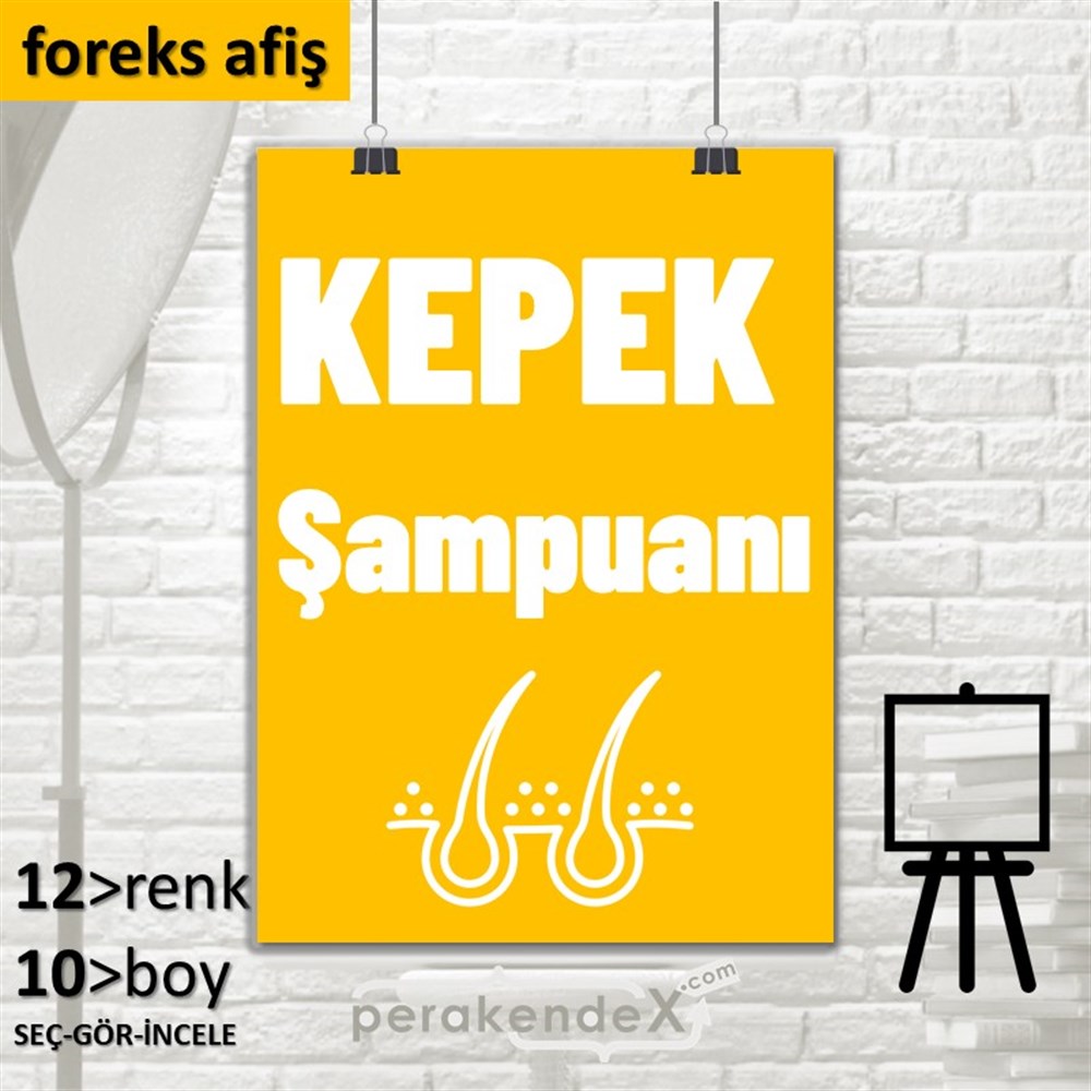 Kepek Şampuanı Çeşitleri SERT PLASTİK POSTER,  AFİŞ -dikdörtgen,tek yön baskısert plastik poster,  afiş