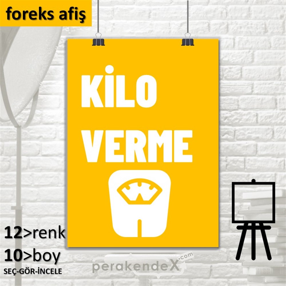 Kilo Verme Ürünleri Yazısı SERT PLASTİK POSTER,  AFİŞ -dikdörtgen,tek yön baskısert plastik poster,  afiş