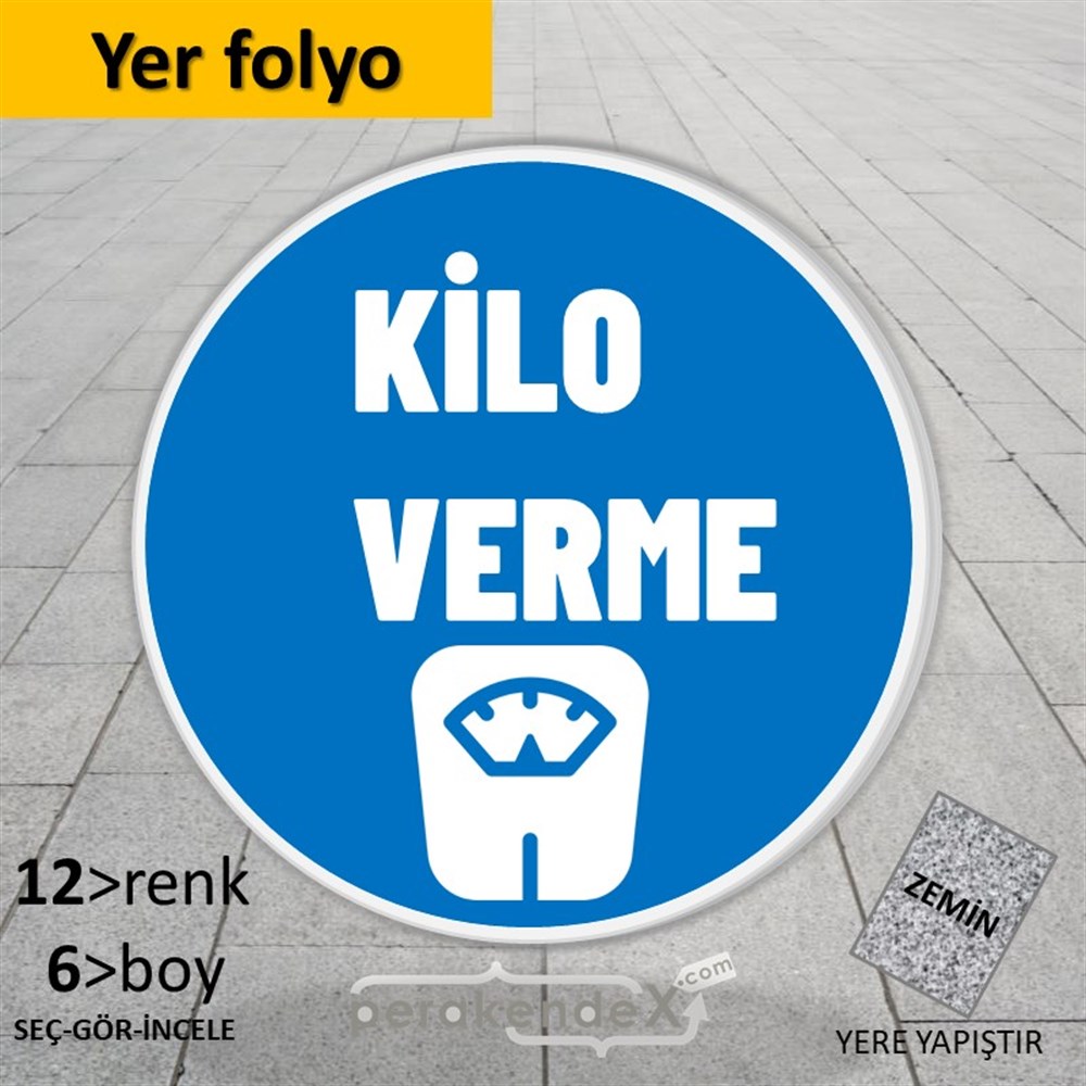 Kilo Verme Ürünleri Yazısı YER - ZEMİN FOLYO,  VİNİL -oval,tek yön baskıyer - zemin folyo,  vinil