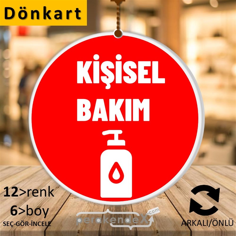 Kişisel Bakım Ürün Yazısı DÖNKART -oval,çift yön baskıdön-kart