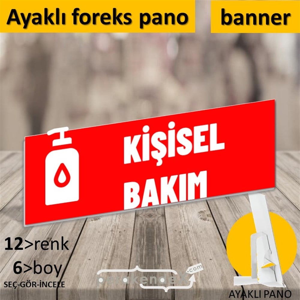Kişisel Bakım Ürün Yazısı KARTON AYAKLI POSTER,  PANO (BANNER) -dikdörtgen,tek yön baskıkarton ayaklı poster,  pano