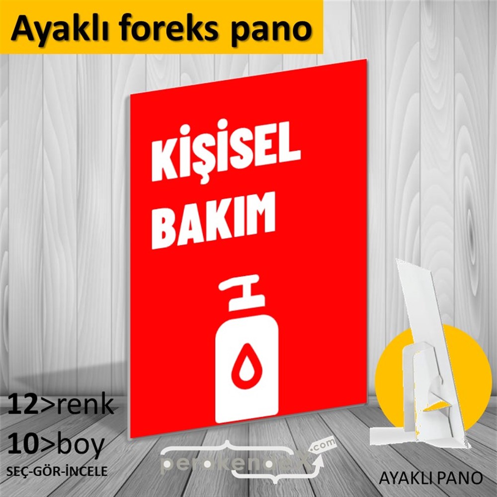 Kişisel Bakım Ürün Yazısı KARTON AYAKLI POSTER,  PANO -dikdörtgen,tek yön baskıkarton ayaklı poster,  pano