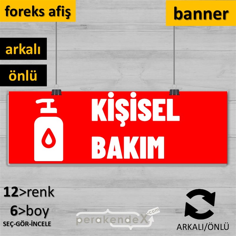 Kişisel Bakım Ürün Yazısı SERT PLASTİK POSTER,  AFİŞ (BANNER) -dikdörtgen,çift yön baskısert plastik poster,  afiş