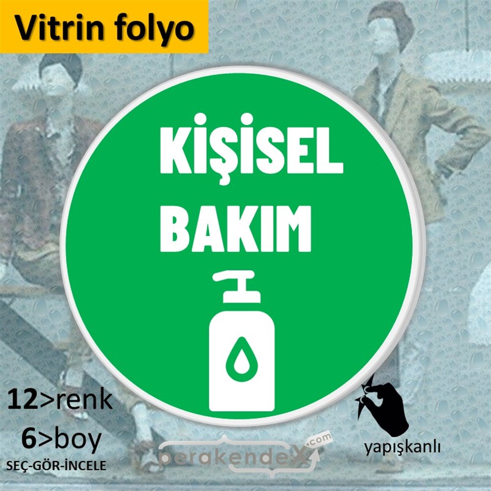 Kişisel Bakım Ürün Yazısı VİTRİN - CAM FOLYO,  VİNİL -oval,tek yön baskıvitrin - cam folyo,  vinil