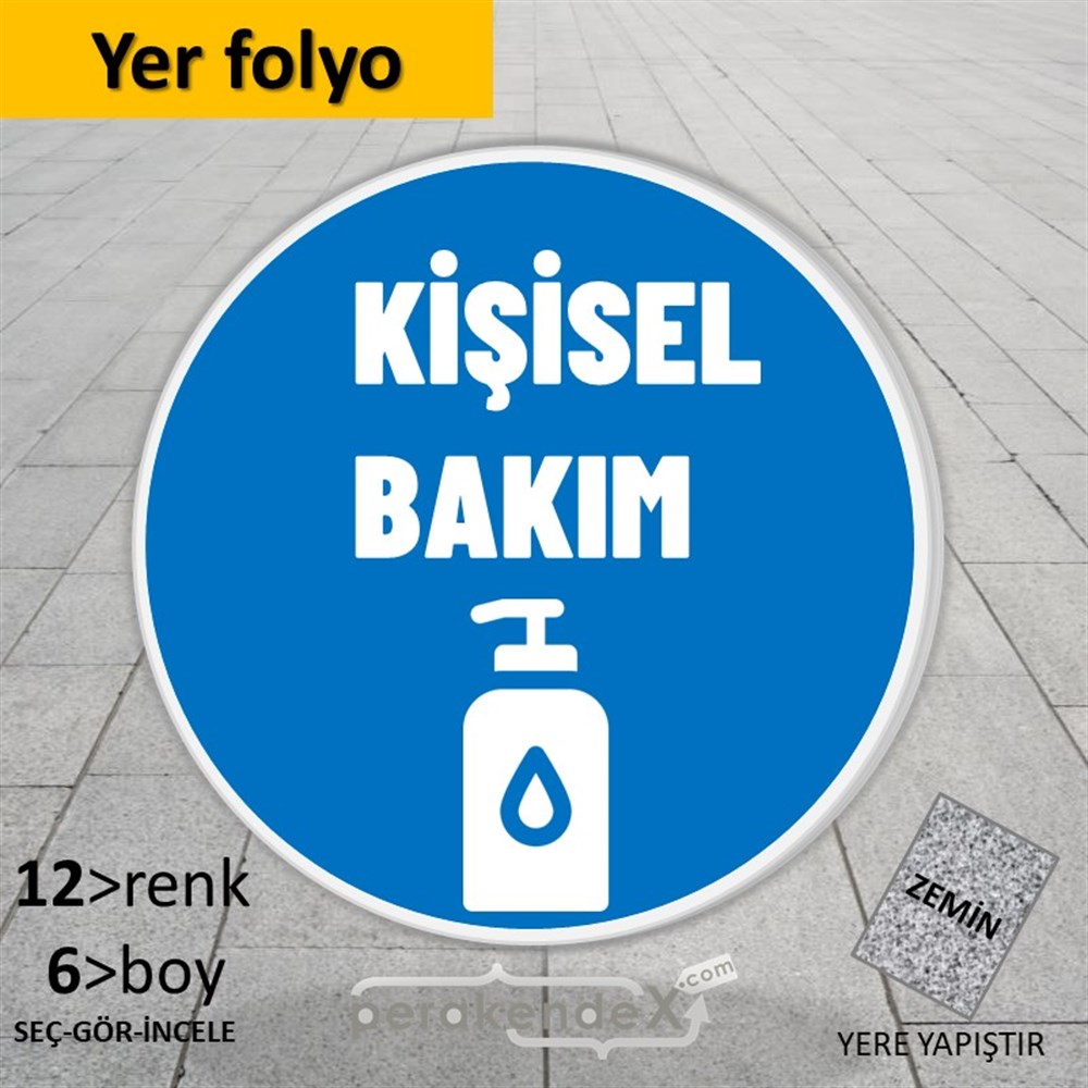 Kişisel Bakım Ürün Yazısı YER - ZEMİN FOLYO,  VİNİL -oval,tek yön baskıyer - zemin folyo,  vinil