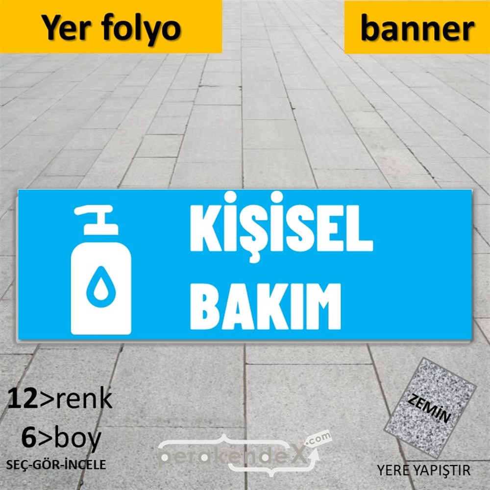 Kişisel Bakım Ürün Yazısı YER - ZEMİN FOLYO,  VİNİL (BANNER) -dikdörtgen,tek yön baskıyer - zemin folyo,  vinil