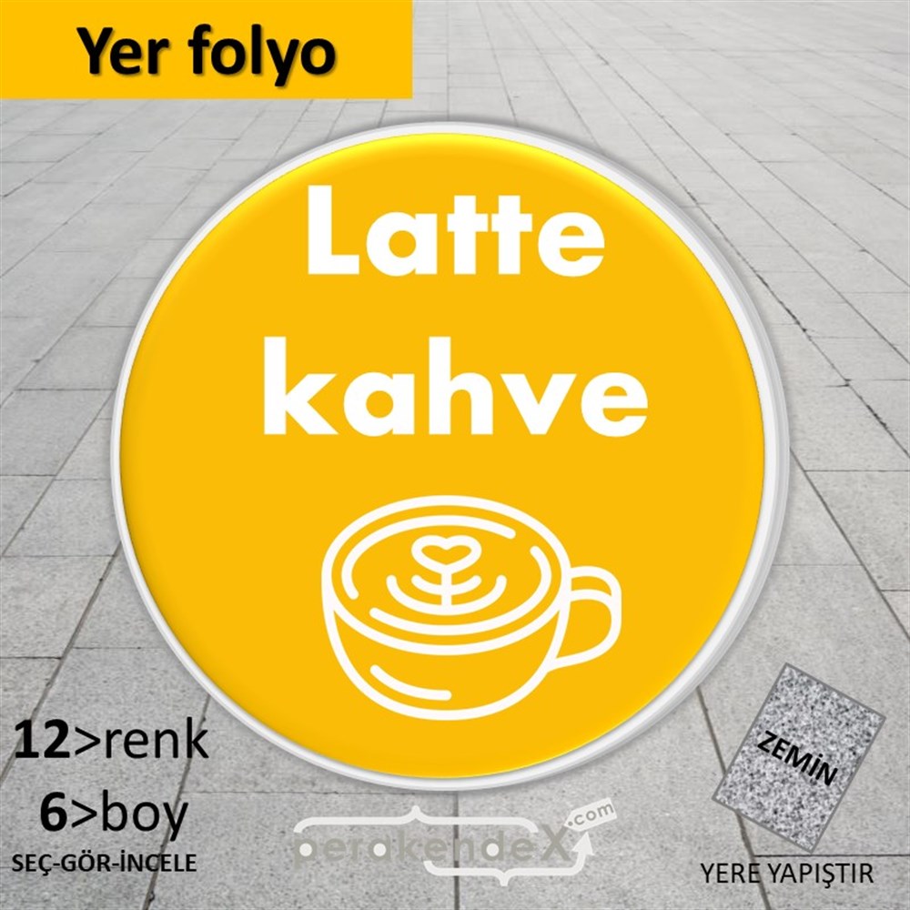 Latte Kahve  YER - ZEMİN FOLYO,  VİNİL -oval,tek yön baskıyer - zemin folyo,  vinil