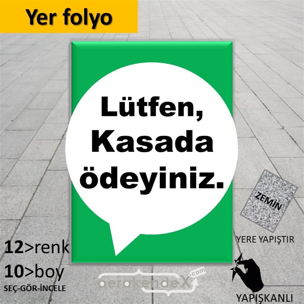 Lütfen Kasada Ödeyiniz YER - ZEMİN FOLYO,  VİNİL -dikdörtgen,tek yön baskıyer - zemin folyo,  vinil