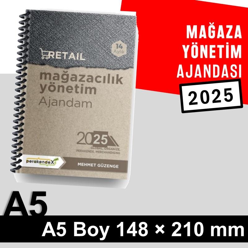 MAĞAZA YÖNETİM AJANDASI 2025 --Natürel -küçük boy  - 14 AYLIK//MAĞAZA YÖNETİM AJANDASI