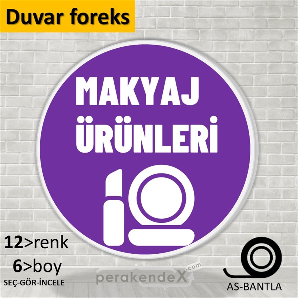 Makyaj Ürün Çeşitleri SERT PLASTİK POSTER,  AFİŞ -oval,tek yön baskısert plastik poster,  afiş