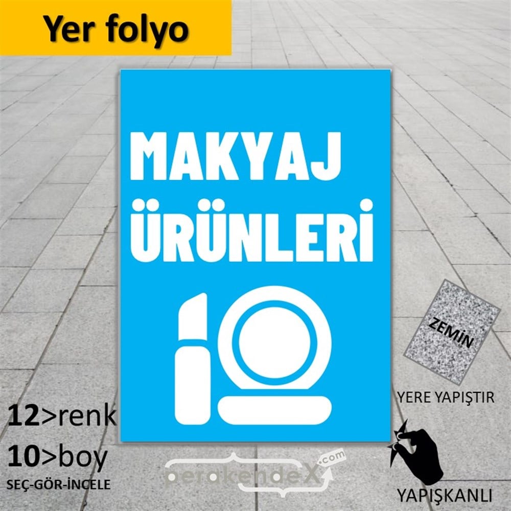 Makyaj Ürün Çeşitleri YER - ZEMİN FOLYO,  VİNİL -dikdörtgen,tek yön baskıyer - zemin folyo,  vinil