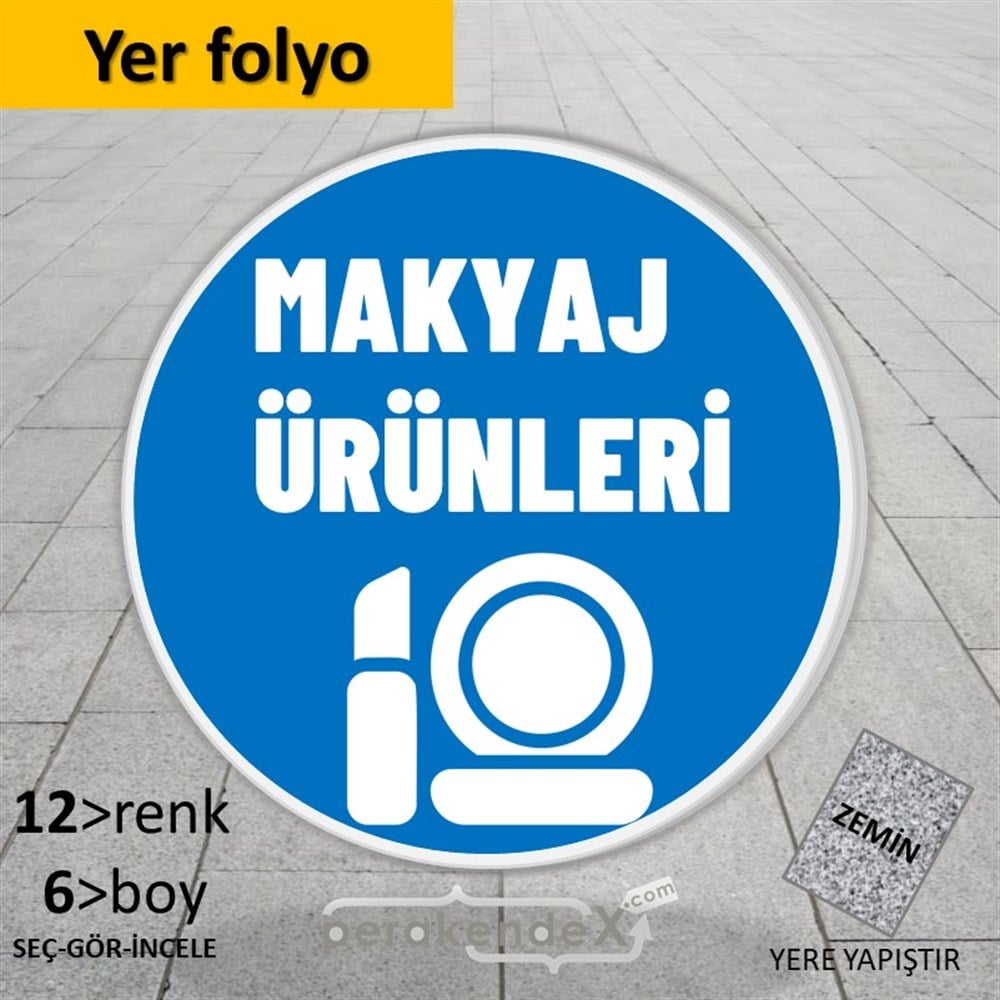 Makyaj Ürün Çeşitleri YER - ZEMİN FOLYO,  VİNİL -oval,tek yön baskıyer - zemin folyo,  vinil