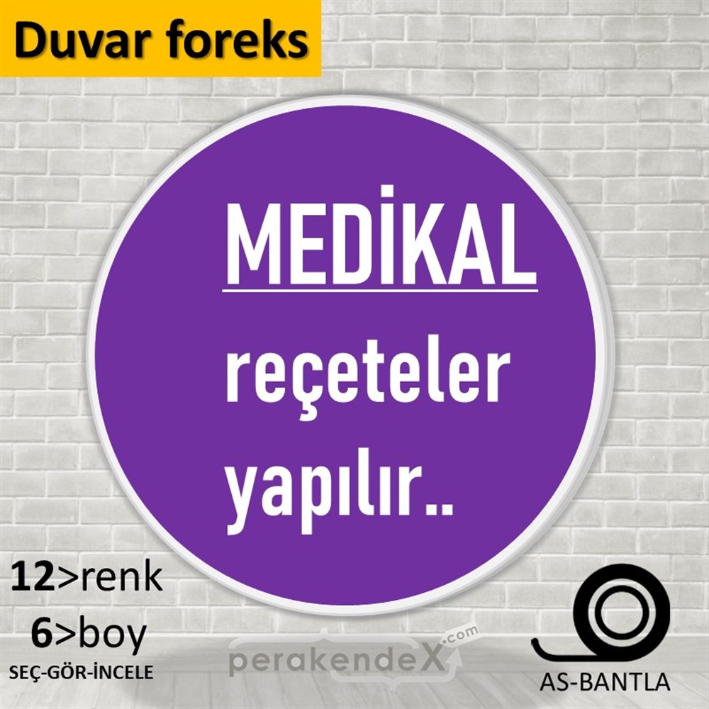 Medikal Reçete Yapılır Yazısı SERT PLASTİK POSTER,  AFİŞ -oval,tek yön baskısert plastik poster,  afiş