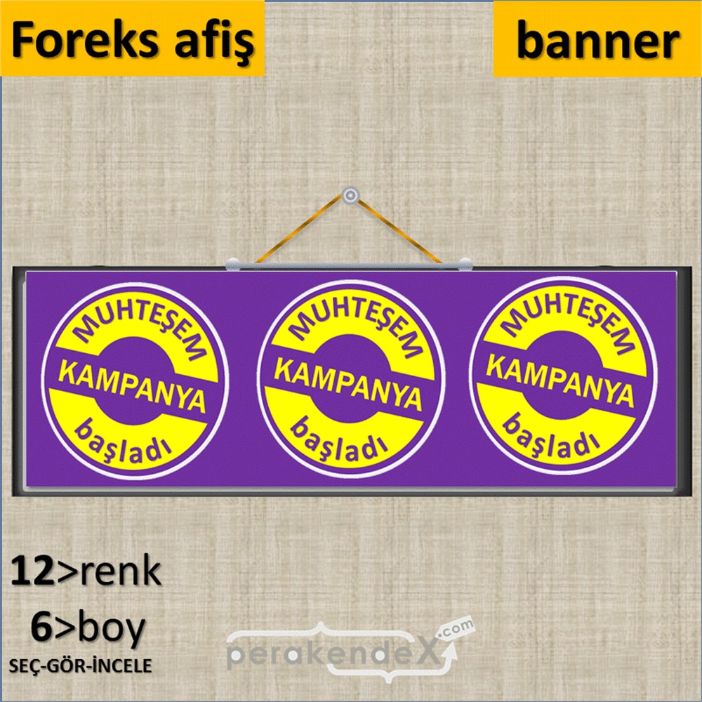 muhteşem kampanya başladı SERT PLASTİK BANNER  -dikdörtgen,tek yön baskı