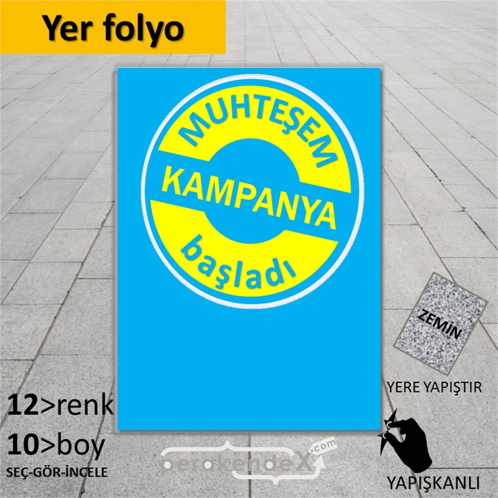 muhteşem kampanya başladı YER ZEMİNE YAPIŞIR -dikdörtgen,tek yön baskı