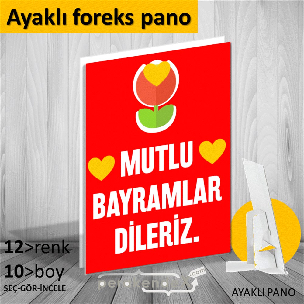 Mutlu Bayramlar Dileriz KARTON AYAKLI POSTER,  PANO -dikdörtgen,tek yön baskı